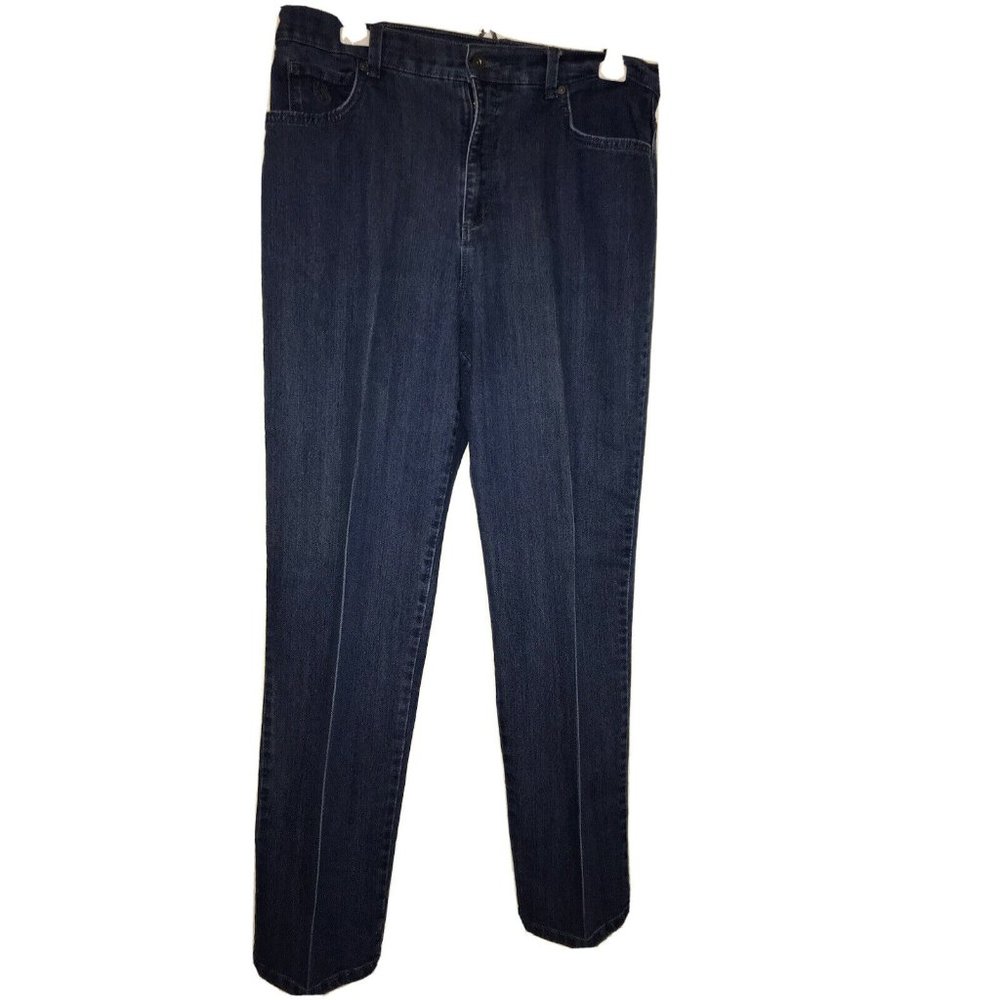 Gloria Vanderbilt Womens Amanda Stretch Denim Blue Jeans Size 12 32x29 Preowned